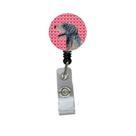CAROLINES TREASURES Irish Wolfhound Retractable Badge Reel Or Id Holder With Clip SS4506BR